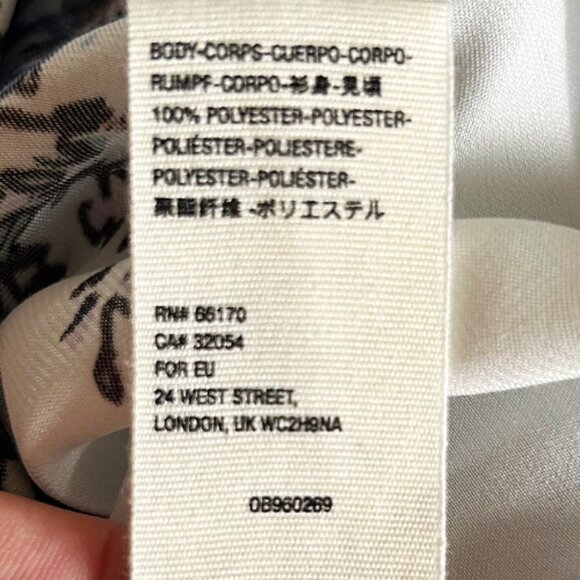 Free People Positano Printed Blouse Ivory Multi XS Boho Patchwork Balloon Sleeve - Picture 9 of 9